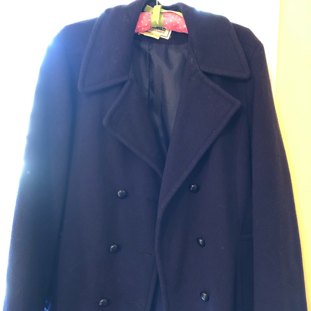 Vintage ladies LL Bean wool pea coat - Picture 2 of 8